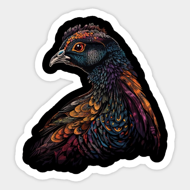 Pheasant Sticker by JH Mart